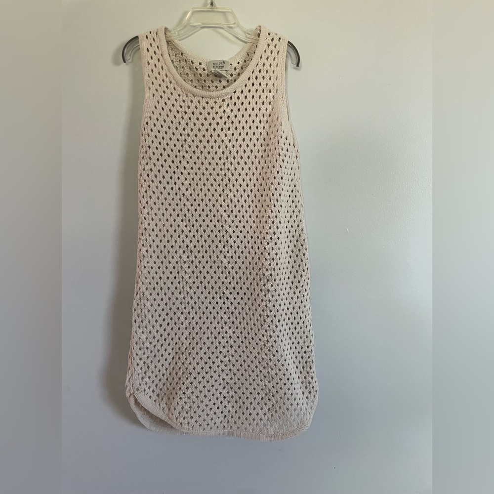 Willow Cream Mixed Stitch sleeveless crochet knit dress size 7/8